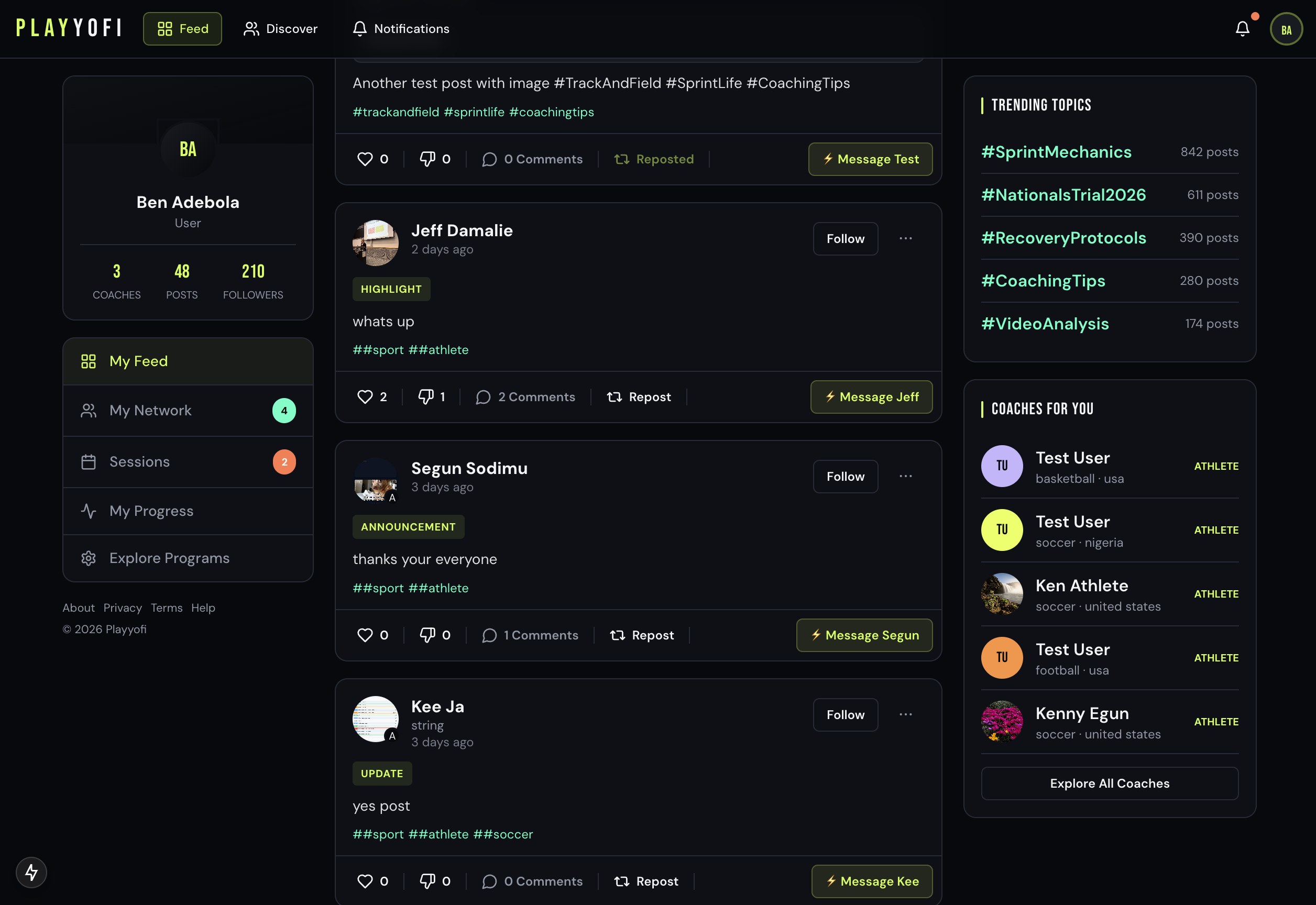 Playyofi: Sports Recruitment & Social Ecosystem